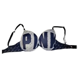 PINK Victoria's Secret Black and Gray Bra